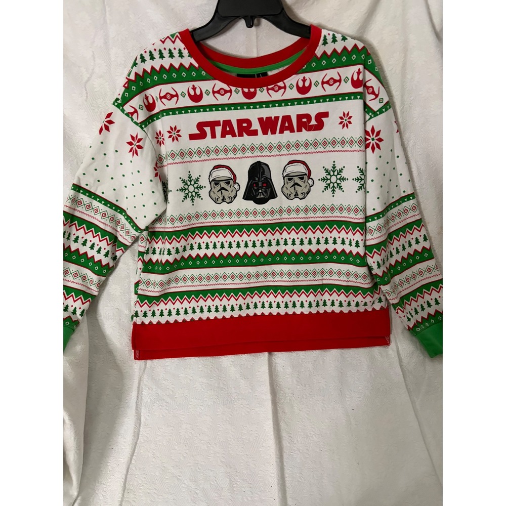 Star Wars Christmas Sweatshirt Geek Chic Darth Vader Stormtrooper Fair Isle